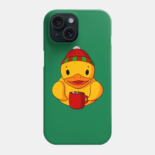 Hot Cocoa Rubber Duck Phone Case by Alisha Ober Designs