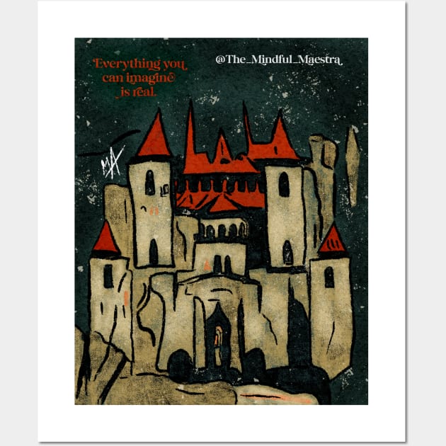 Wall Art Print, Dracula's Castle Poster, Halloween