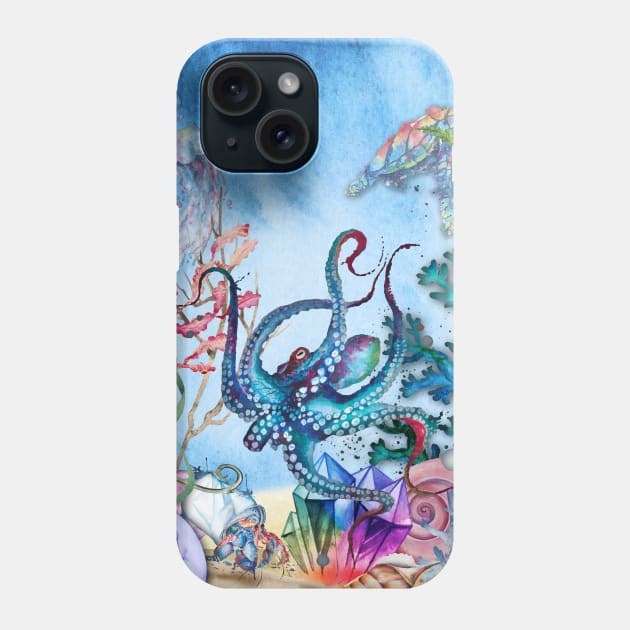 Octopus's Garden Phone Case by Valkyrie's Designs