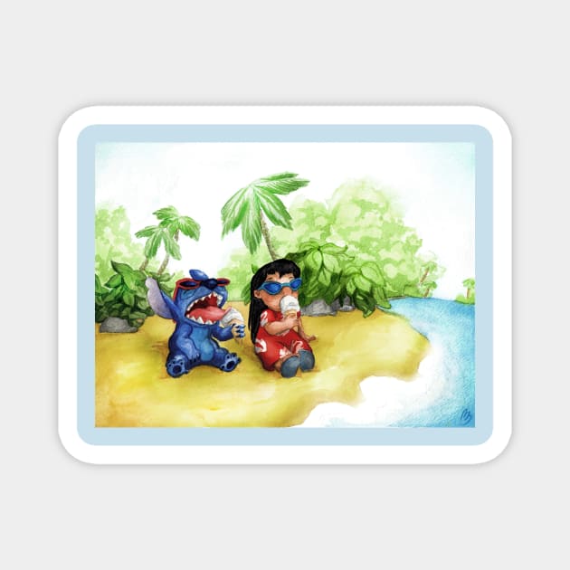 Lilo & Stitch Magnet by DanaBeyer