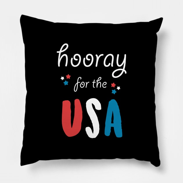 Hooray For The USA 4th Of July Pillow by ScottsRed