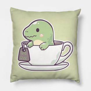 little tea rex Pillow