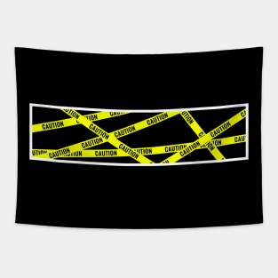 Caution Tape By Minimal DM Tapestry