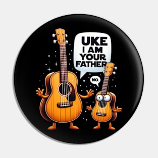 Uke I Am Your Father T Shirt Ukulele Guitar Music Pin