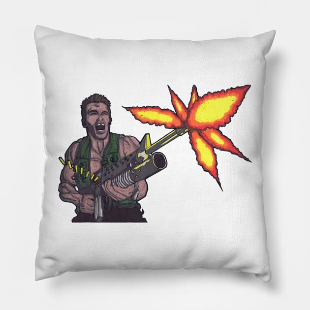 Dutch, Predator. Pillow by SpencerHart