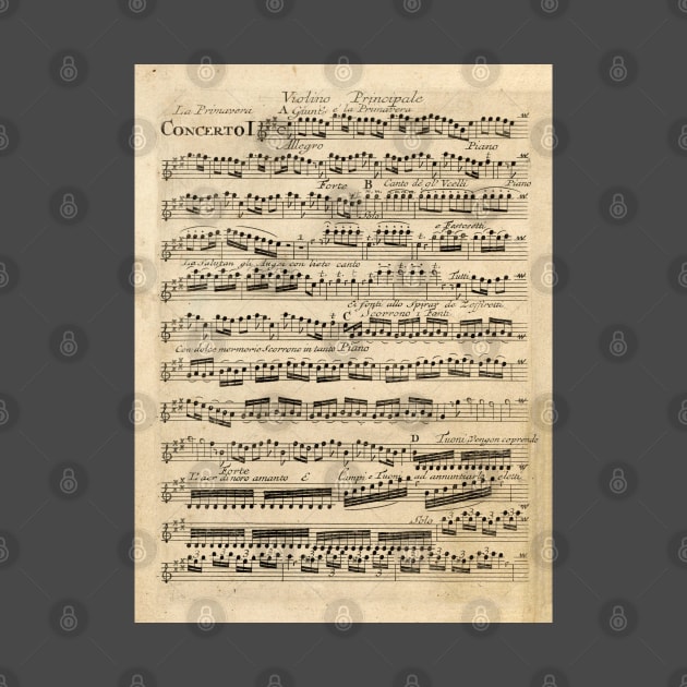 Vivaldi | Spring | Original handwritten score by Antonio Vivaldi | The four Seasons by Musical design