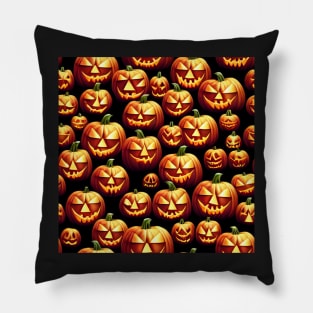 Halloween Pumpkins Jack o Lantern Pattern, model 4 Pillow