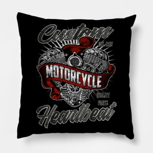 Custom Motorcycle Heartbeat Pillow