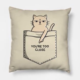 Cat too close Pillow