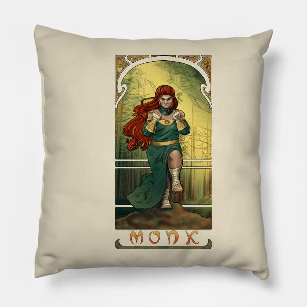 La Moine - The Monk Pillow by BrandiYorkArt