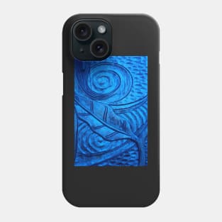 Natural Blue Wood Phone Case