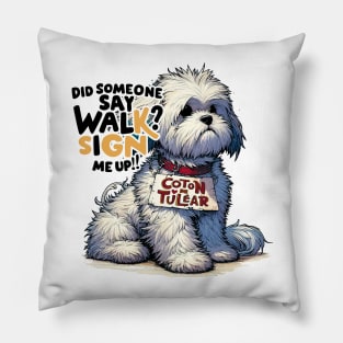 Coton de Tulear The Wander Woofs Companion Pillow