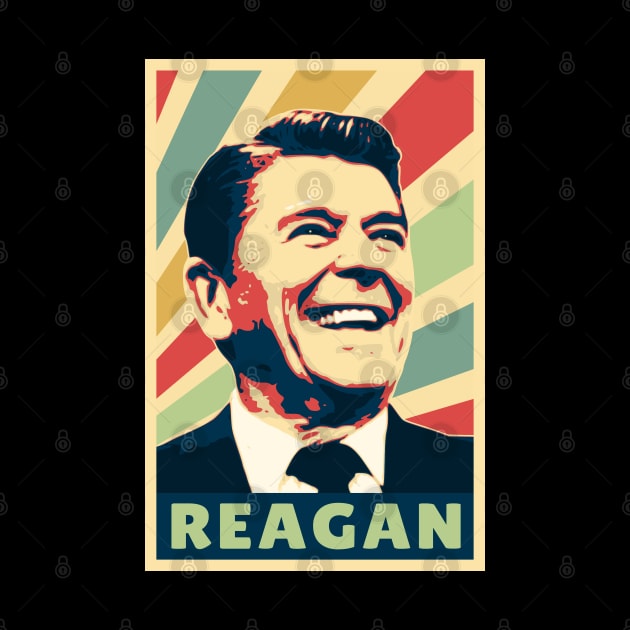 Ronald Reagan Vintage Colors by Nerd_art
