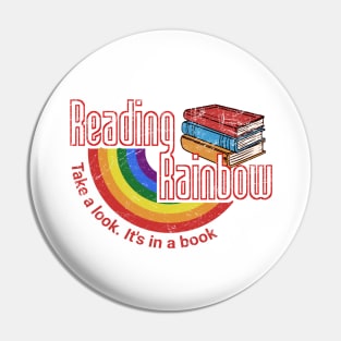 Reading Rainbow Grunge Pin