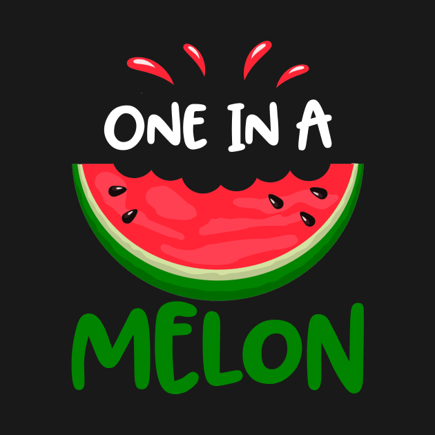 One In A Melon Cute Summer Watermelon by Elliottda