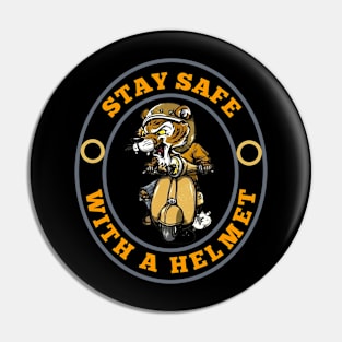 Stay safe with a helmet Pin