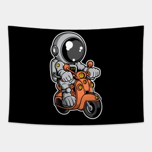 Astronaut Scooterist Tapestry