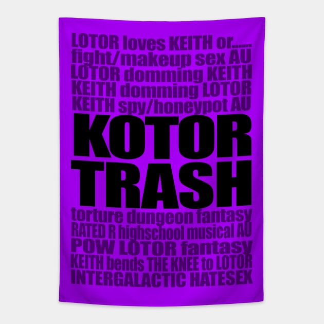 KOTOR TRASH (Black Version) Tapestry by stateements