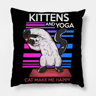 kitty yoga animal yoga cute and funny namaste Pillow