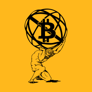 Atlas holds bitcoin T-Shirt