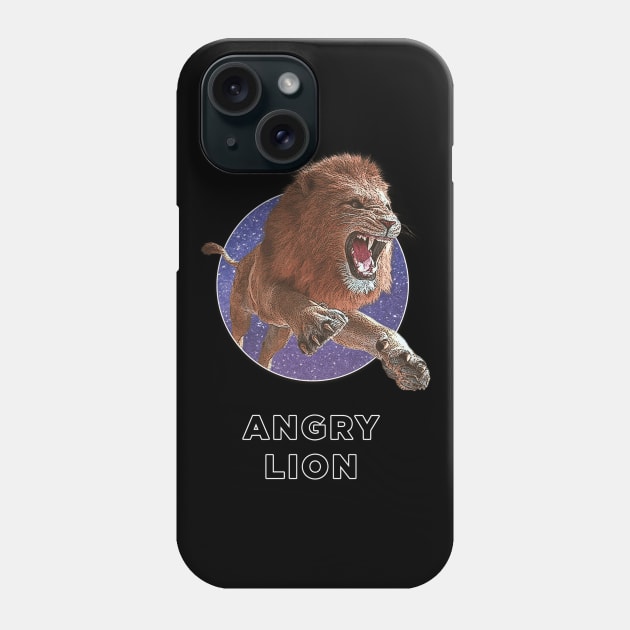 Angry lion Phone Case by Jackson Lester