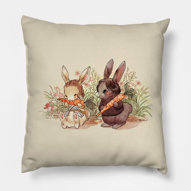 Reylo Bunny Pillow by Afterblossom