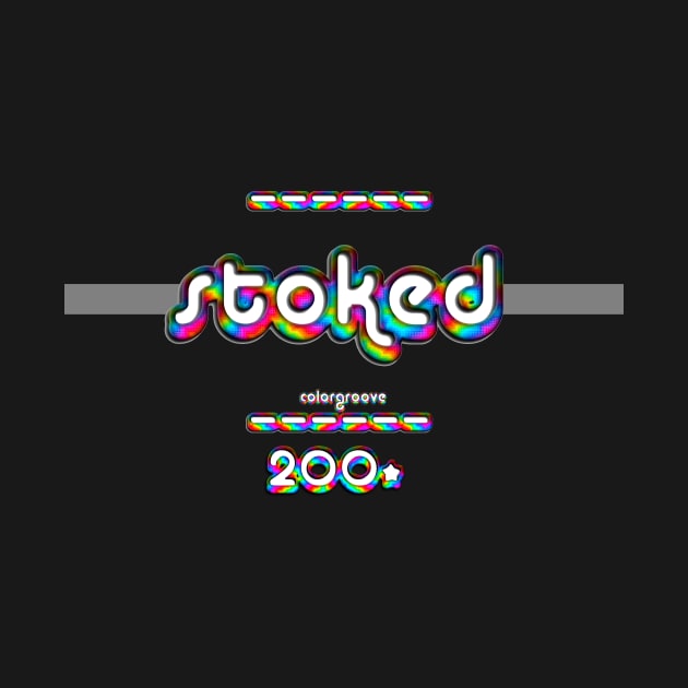 Stoked 2000 ColorGroove Retro-Rainbow-Tube nostalgia (wf) by Blackout Design