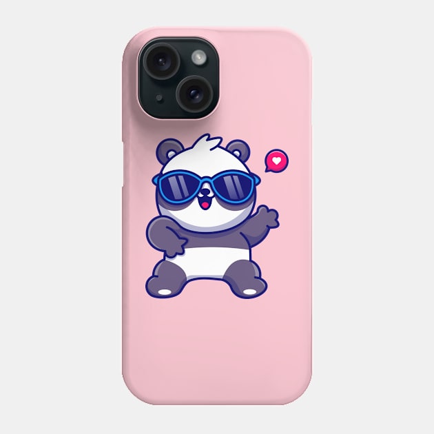 Cute Panda Dance Wearing Glasses Cartoon Phone Case by Catalyst Labs