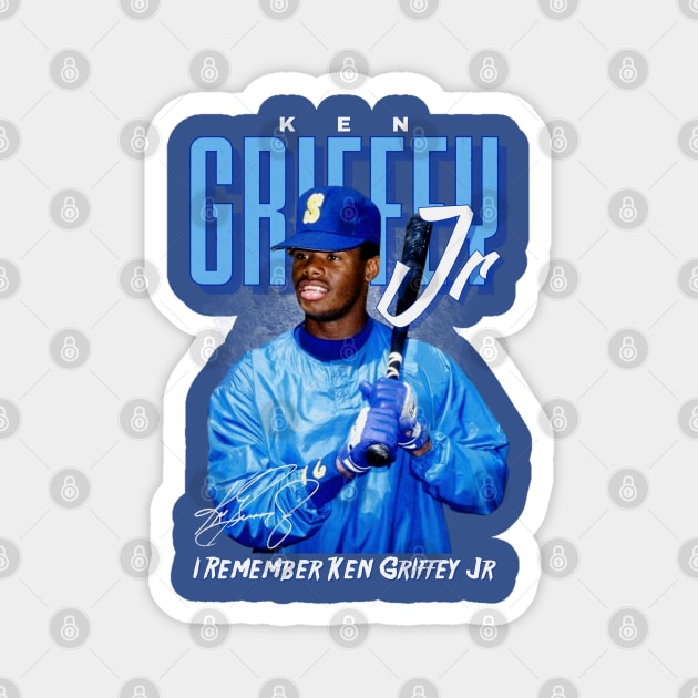 Ken Griffey Jr The Kid Basketball Legend Original Aesthetic Tribute 〶 Magnet by Terahertz'Cloth