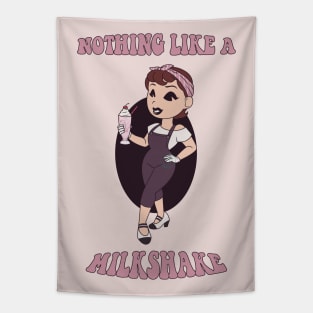 Old Style Cartoon pin up - Milkshake Tapestry