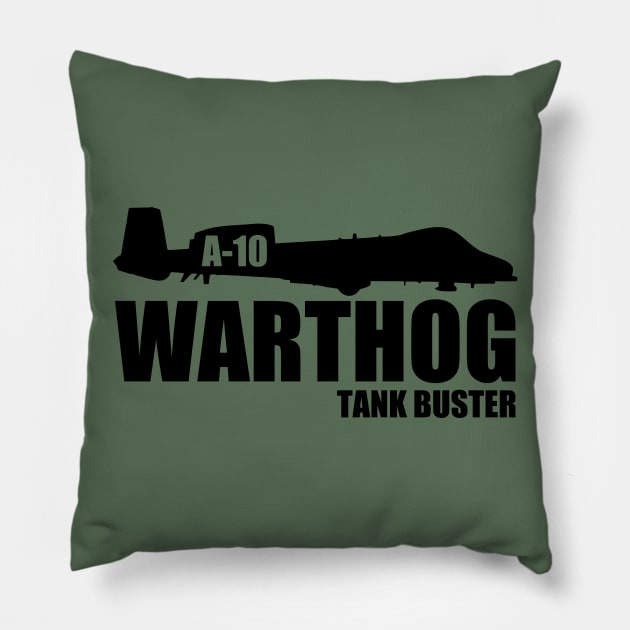 A-10 Warthog (subdued) Pillow by TCP