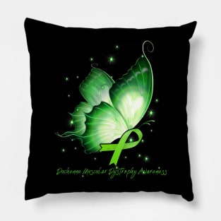 Duchenne muscular dystrophy awareness butterfly ribbon Pillow