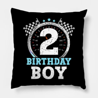 Kids 2Nd Birthday Boy 2 Second Race Car Birthday Racing Car Pillow