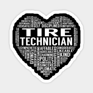 Tire Technician Heart Magnet