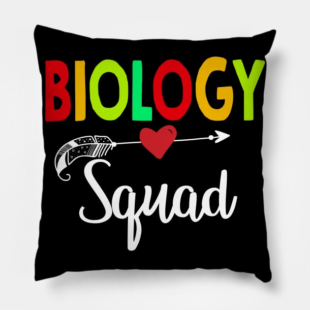 Biology Squad Teacher Back To School Pillow by aaltadel