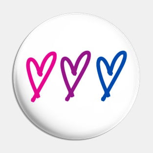 bisexual flag hearts Pin