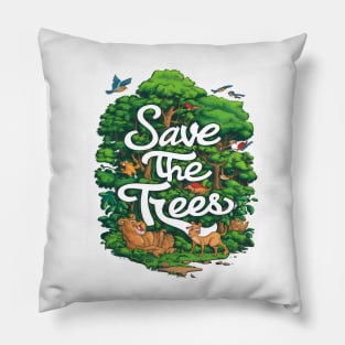 Natures Guardian save trees Pillow