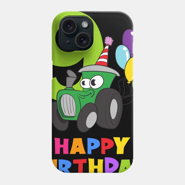 9th Birthday Party 9 Year Old Nine Years Phone Case by KidsBirthdayPartyShirts