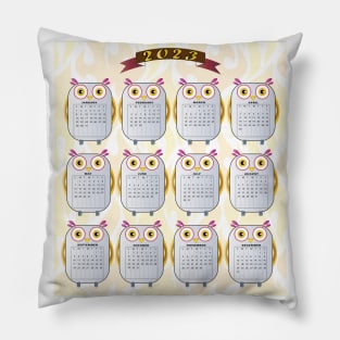 Owl 2023 Calendar Pillow