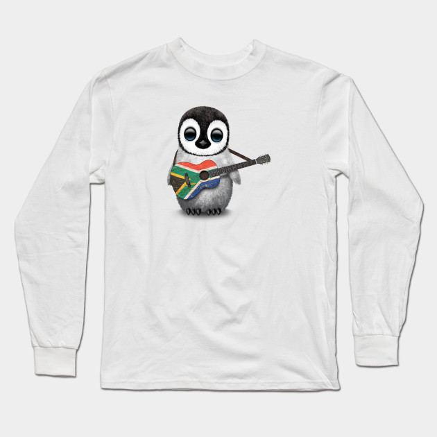 Baby Penguin Playing South African Flag Guitar South Africa