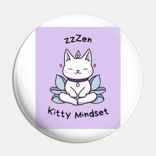 Kawaii Cute Yoga Meditating Cat Pin