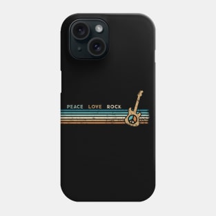 Peace Love Rock 70s Vintage Striped Phone Case