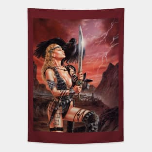 Fantasy Artwork - Red Sonya Tapestry