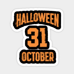 Halloween 31 October Basketball Jersey Magnet