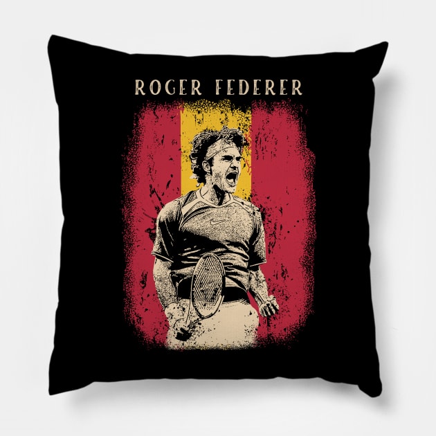 Roger Federer Pillow by Yopi