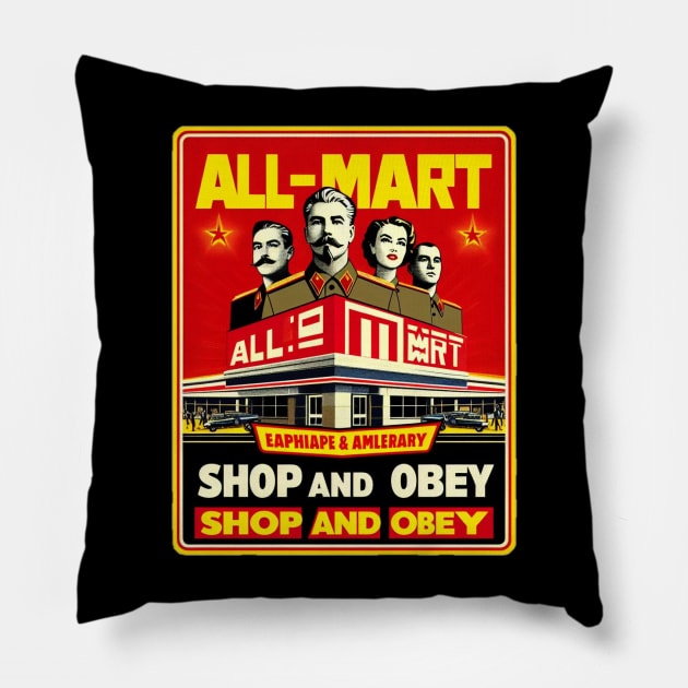 Shop and Obey Pillow by Jason's Finery