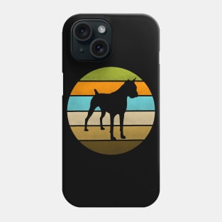 Boxer Dog Retro Vintage 70S Silhouette Phone Case