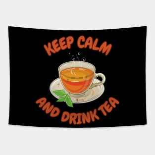 Keep calm and drink Green tea Tapestry