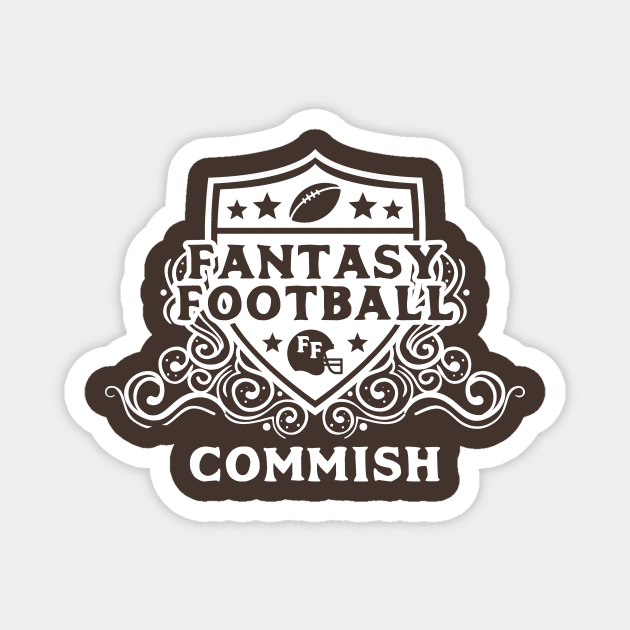 Fantasy Football Commish Magnet by FantasySportsSpot