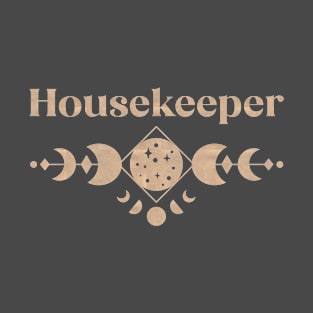 Housekeeper - Boho Colored Moon Phase Design T-Shirt